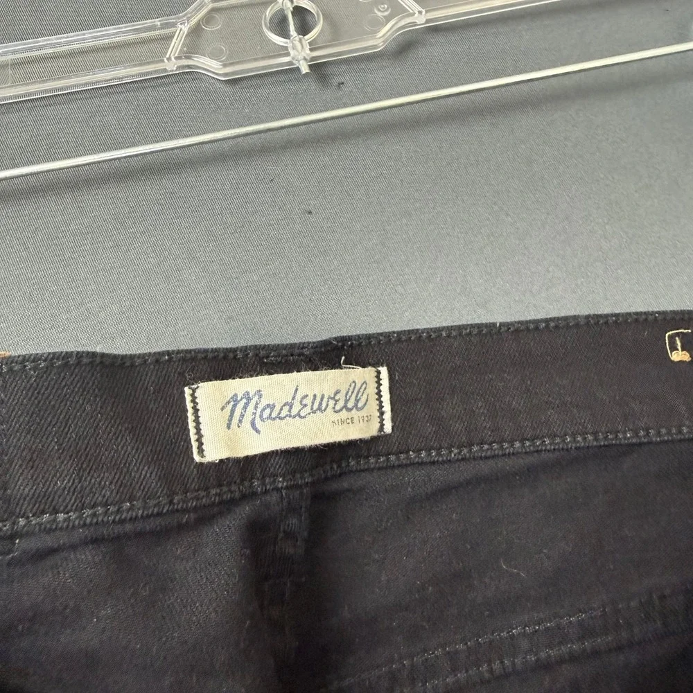 Madewell Jeans Womens 28 Flea Market Flare Black High Rise Stretch Denim Pants